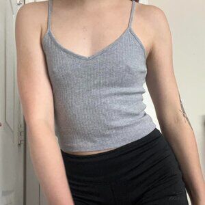 Brandy Melville Women's Grey Vest
